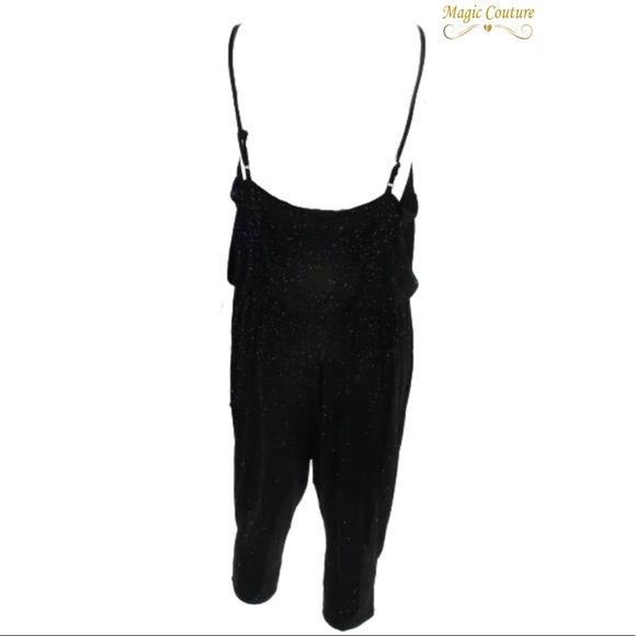 Alice + Olivia Jersey Knit Black Jumpsuit with Blue Sparkles🖤💙🖤 - Picture 5 of 10